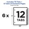 Avery 12 Tab Dividers for 3 Ring Binders, Customizable Table of Contents, Multicolor Tabs, 6 Sets (11196)